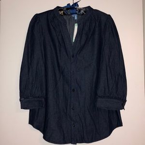 Draper James Naisha Button Down Chambray Top